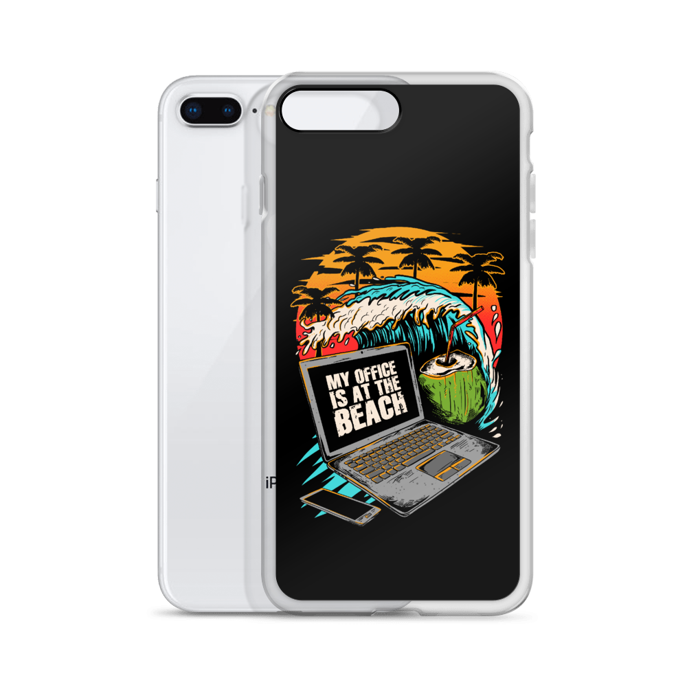 Office At The Beach iPhone Case - Black