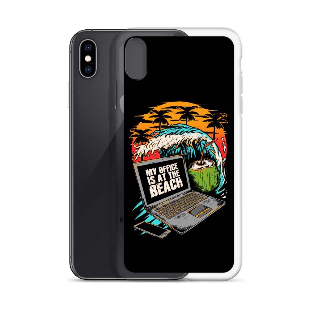 Office At The Beach iPhone Case - Black