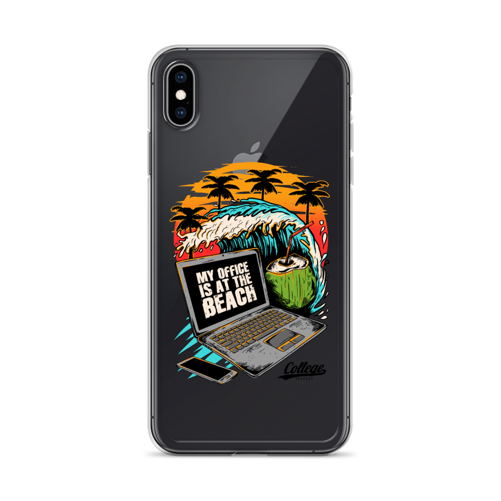 Office At The Beach iPhone Case - Clear