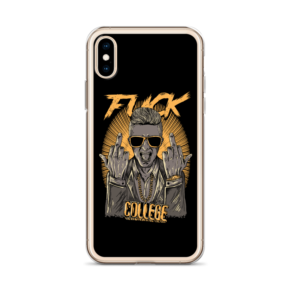 Fuck College iPhone Case - Black