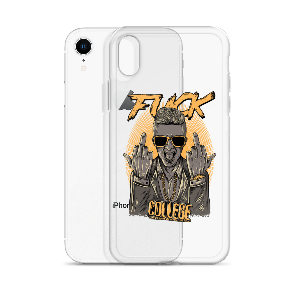 Fuck College iPhone Case - Clear