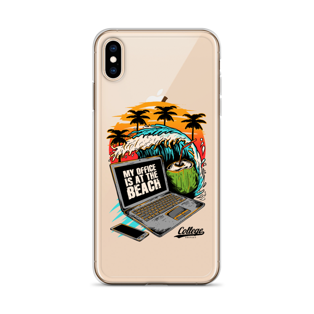 Office At The Beach iPhone Case - Clear
