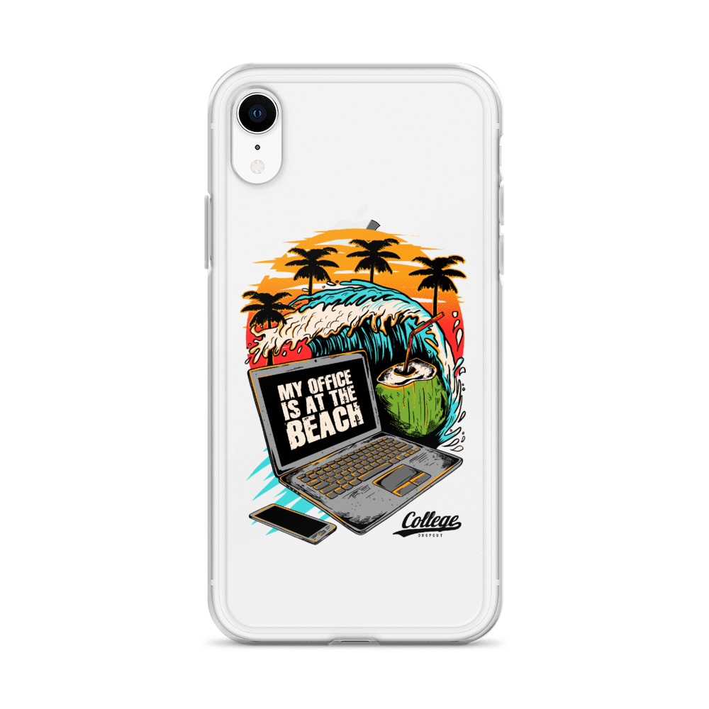 Office At The Beach iPhone Case - Clear