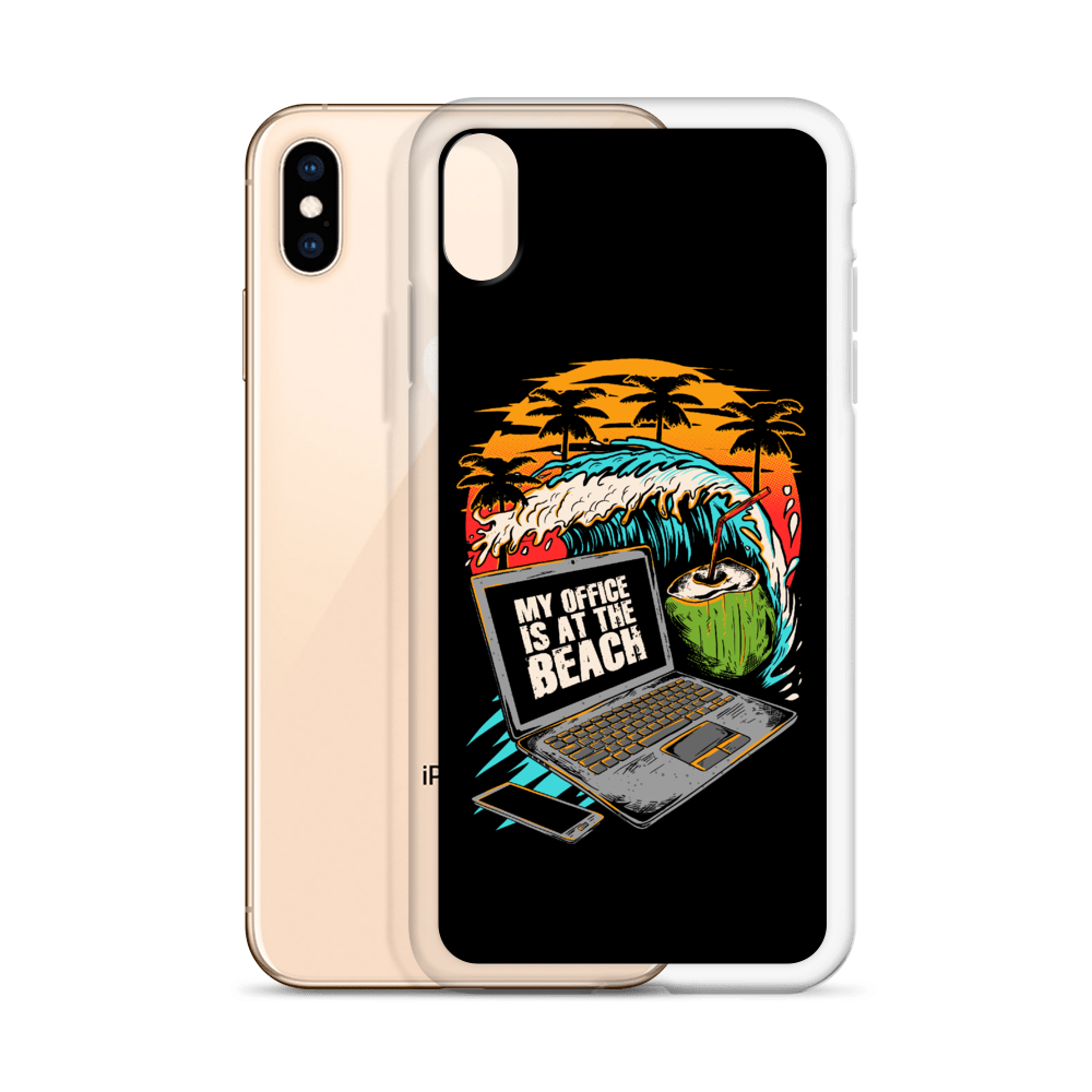 Office At The Beach iPhone Case - Black