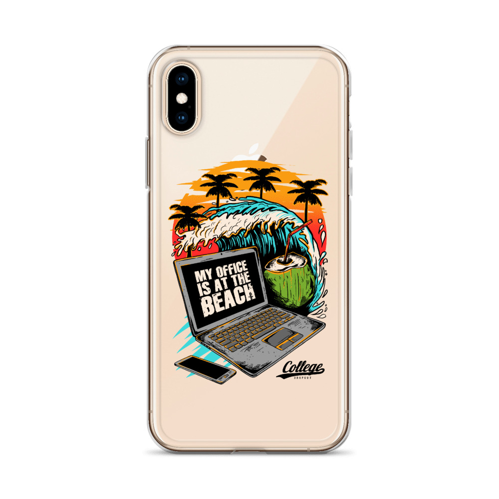 Office At The Beach iPhone Case - Clear