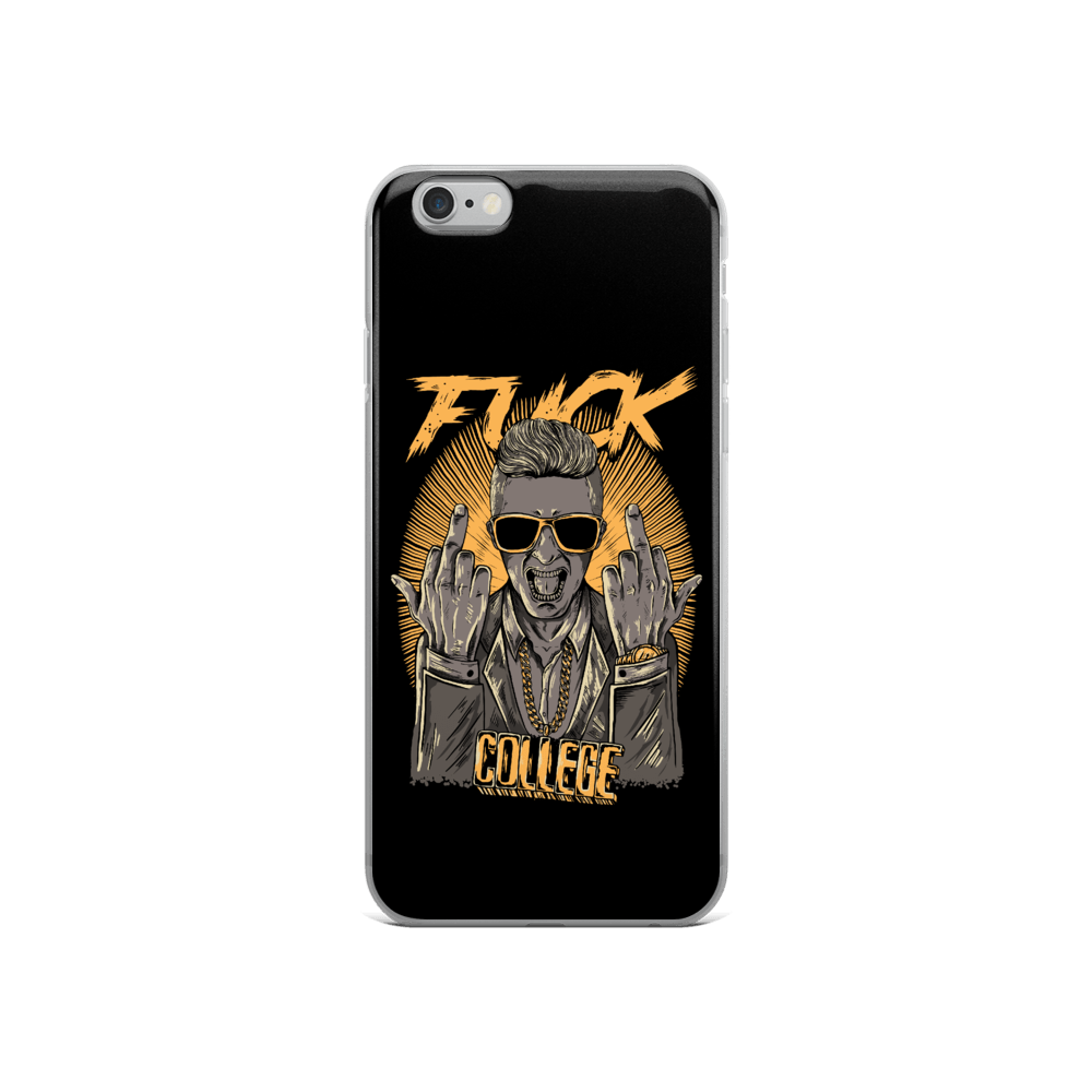 Fuck College iPhone Case - Black