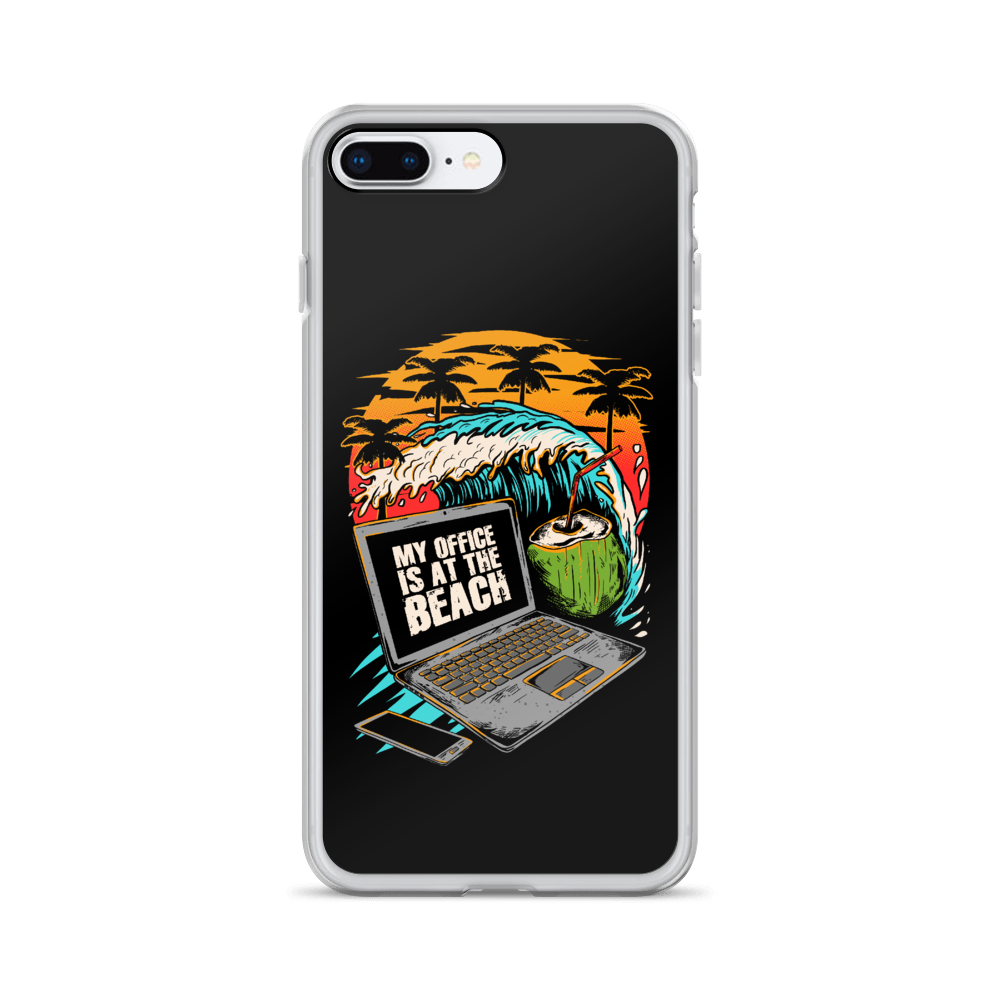 Office At The Beach iPhone Case - Black