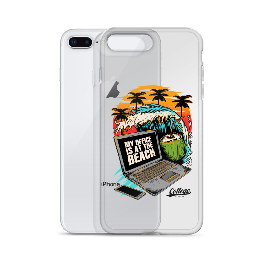 Office At The Beach iPhone Case - Clear