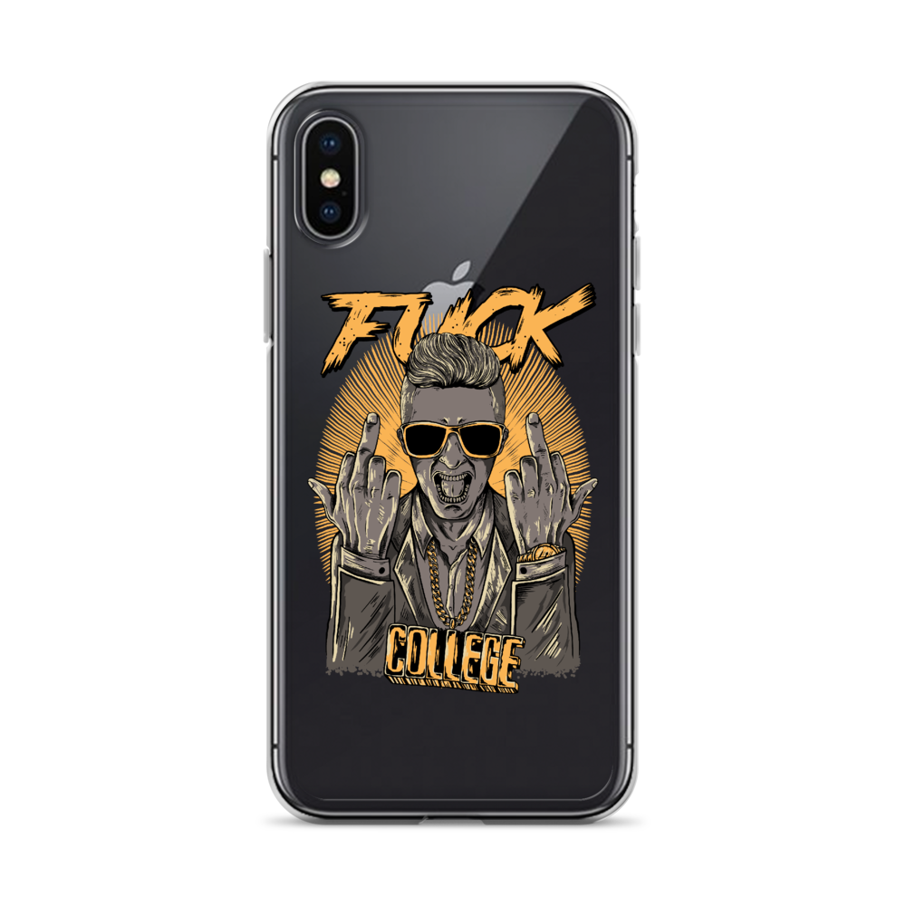 Fuck College iPhone Case - Clear