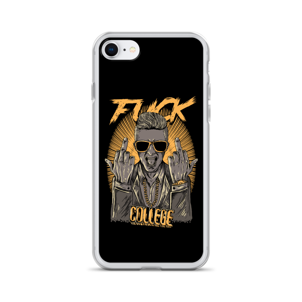 Fuck College iPhone Case - Black