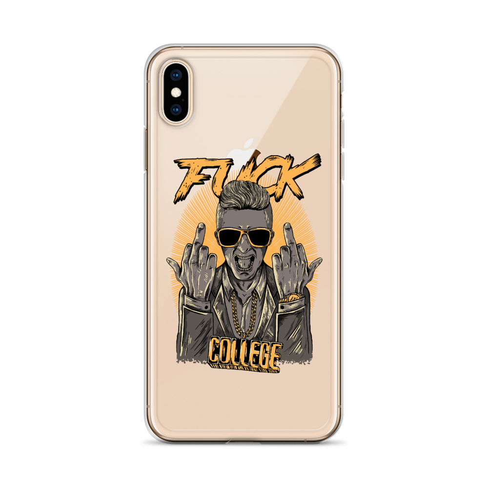 Fuck College iPhone Case - Clear