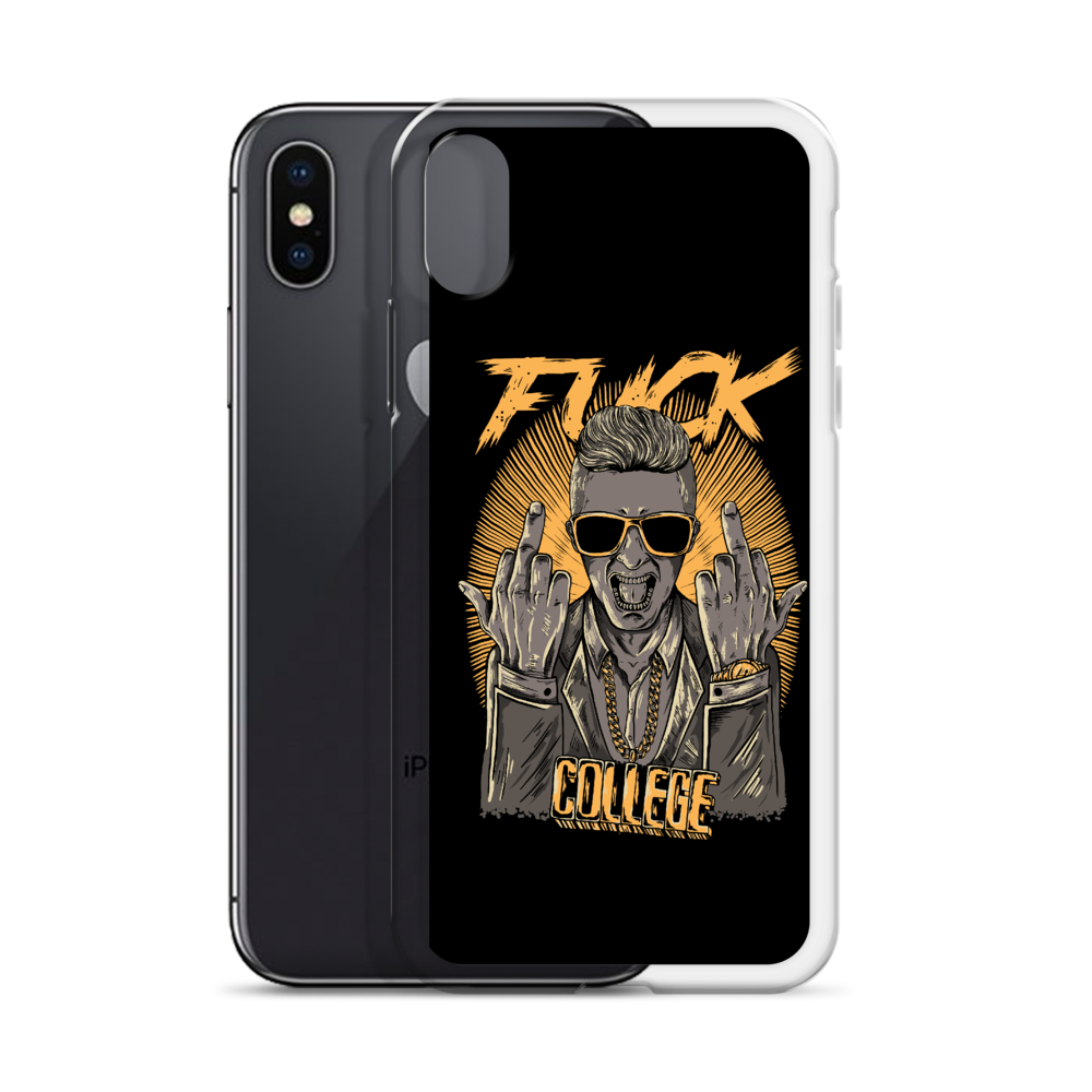 Fuck College iPhone Case - Black