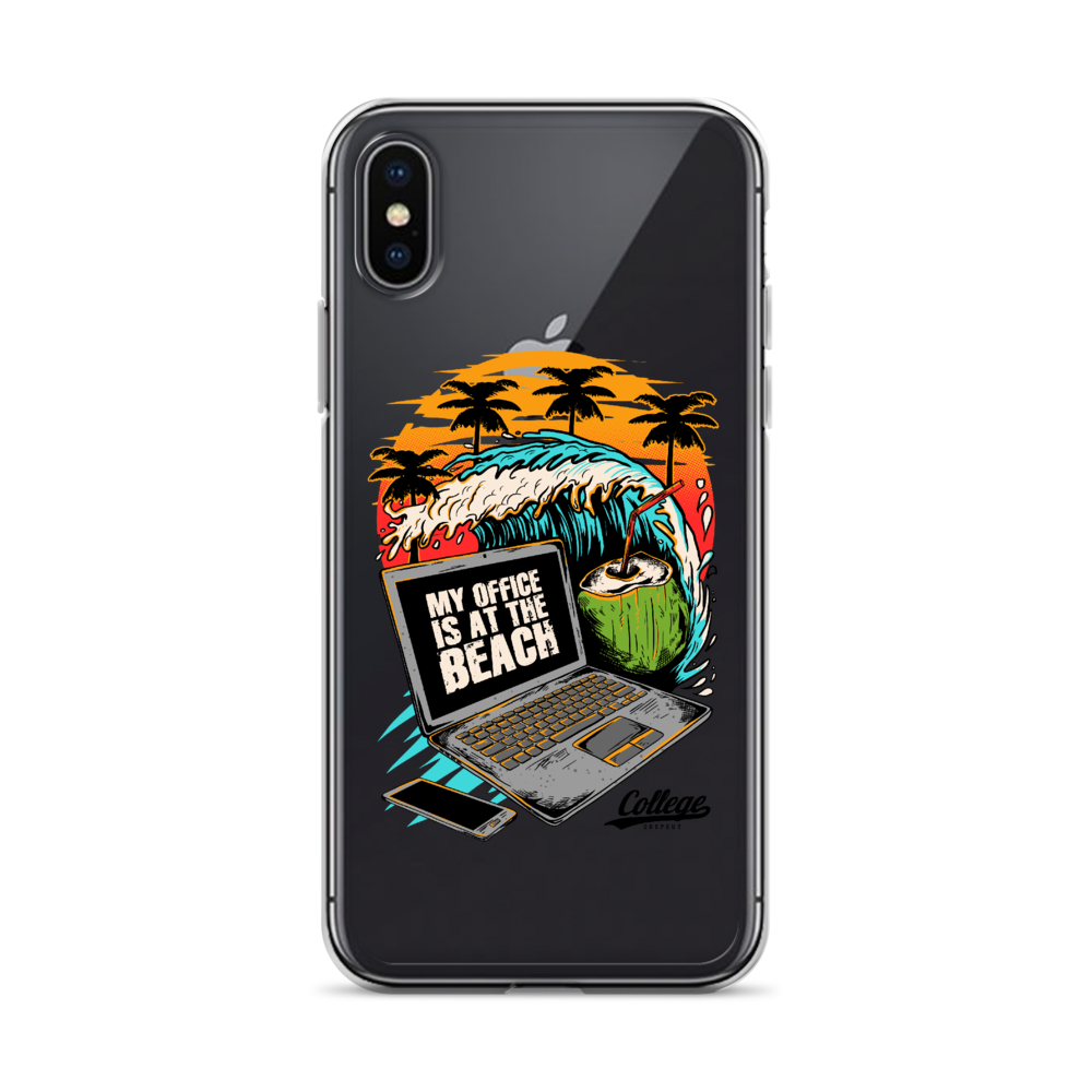 Office At The Beach iPhone Case - Clear