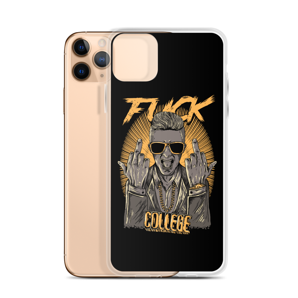 Fuck College iPhone Case - Black
