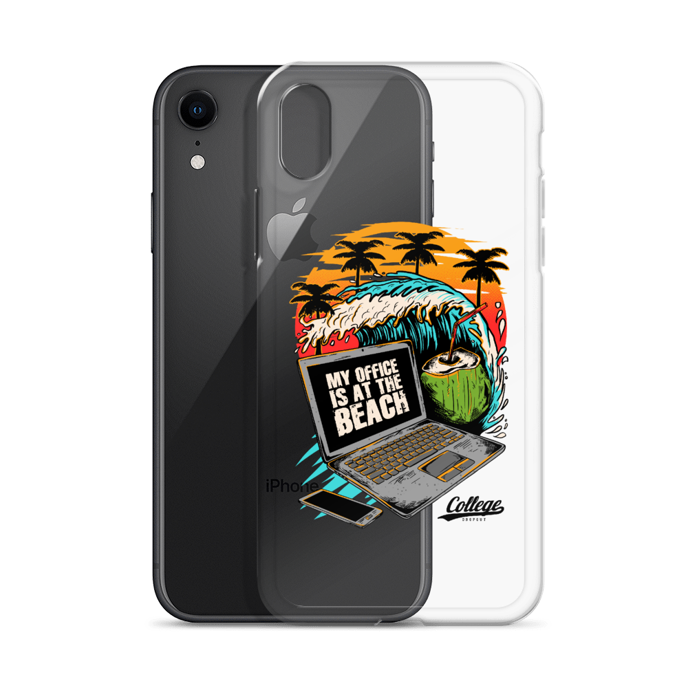 Office At The Beach iPhone Case - Clear