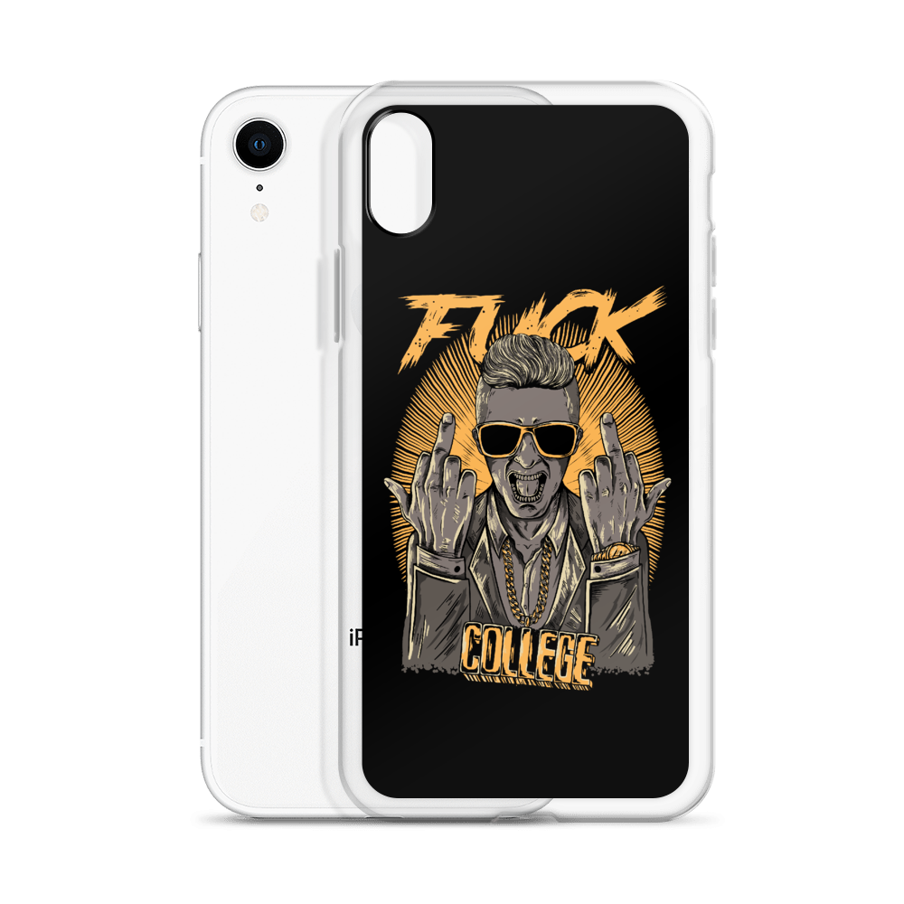Fuck College iPhone Case - Black