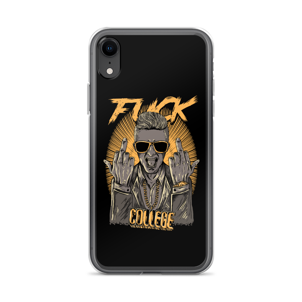 Fuck College iPhone Case - Black