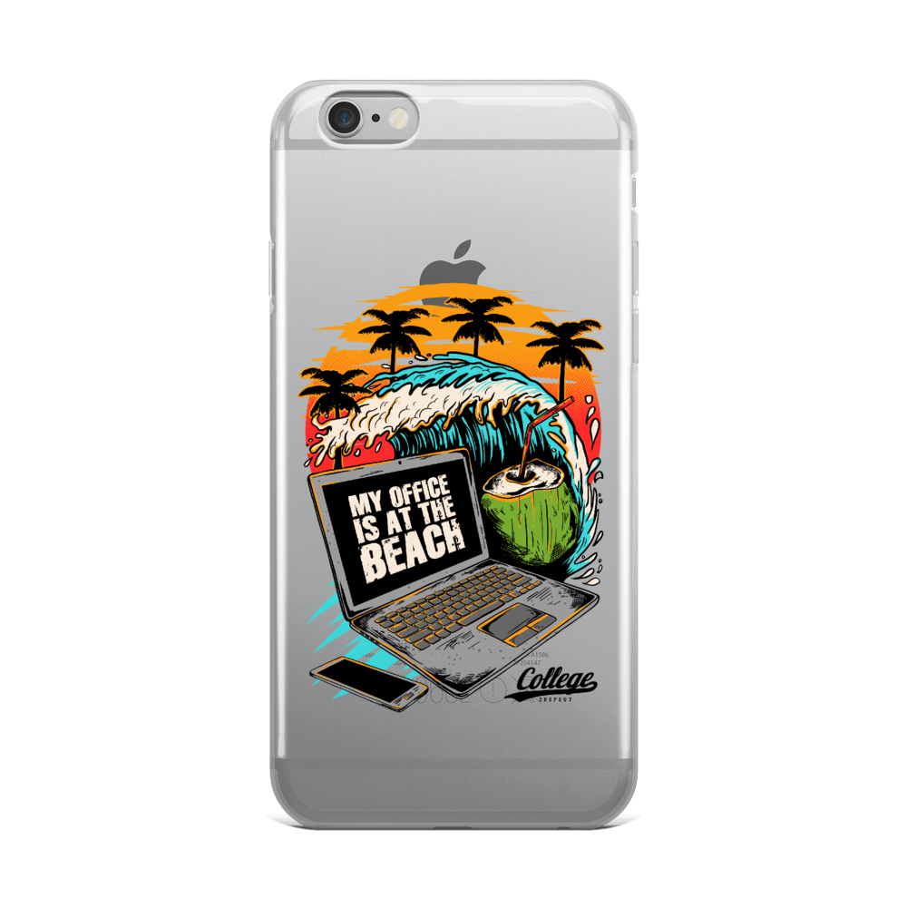 Office At The Beach iPhone Case - Clear