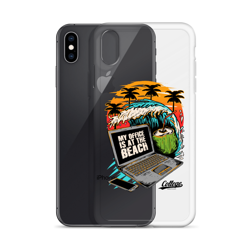 Office At The Beach iPhone Case - Clear