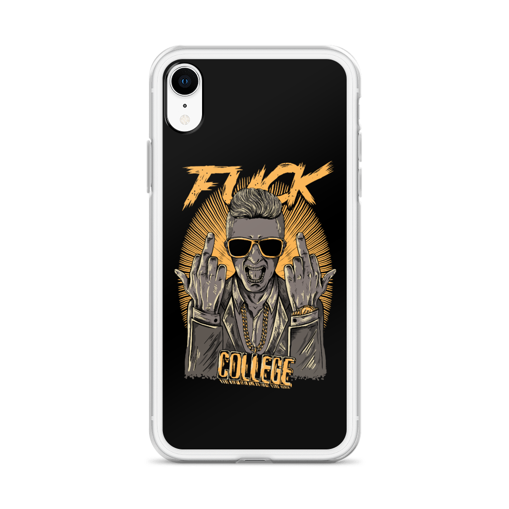 Fuck College iPhone Case - Black
