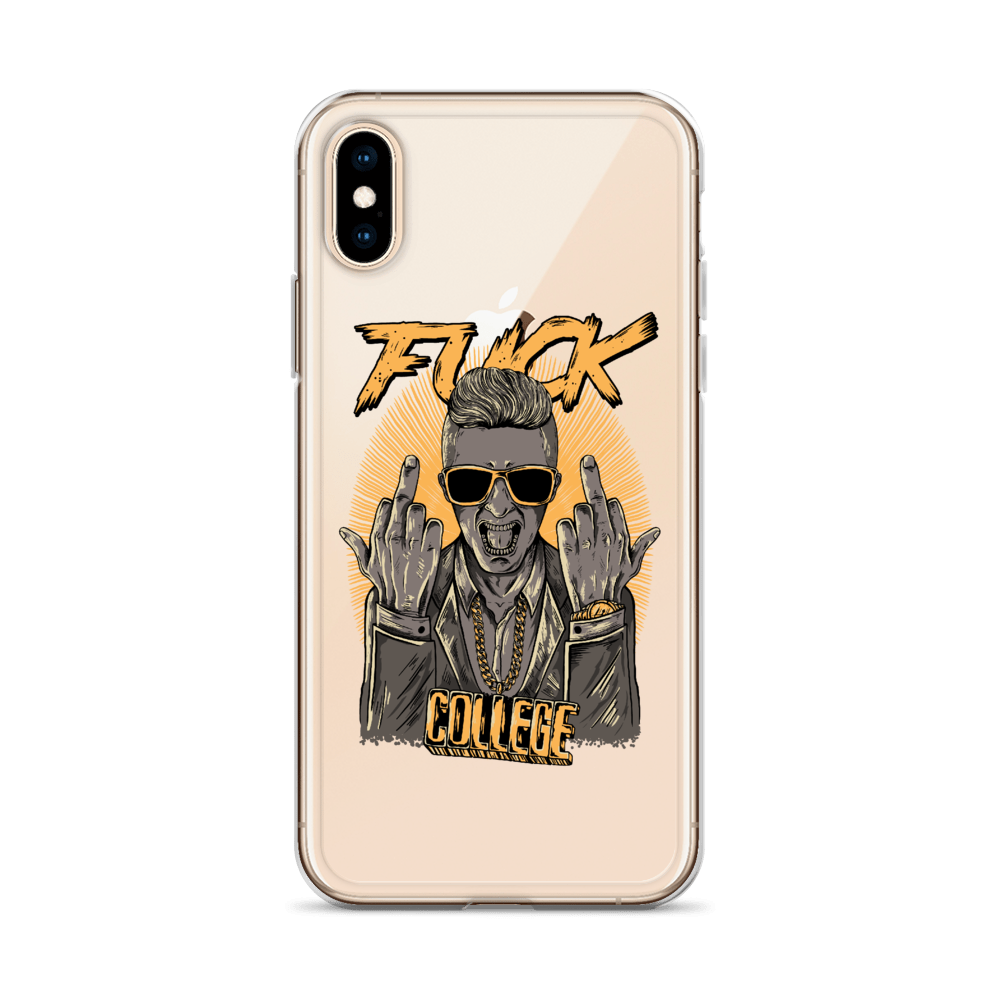 Fuck College iPhone Case - Clear