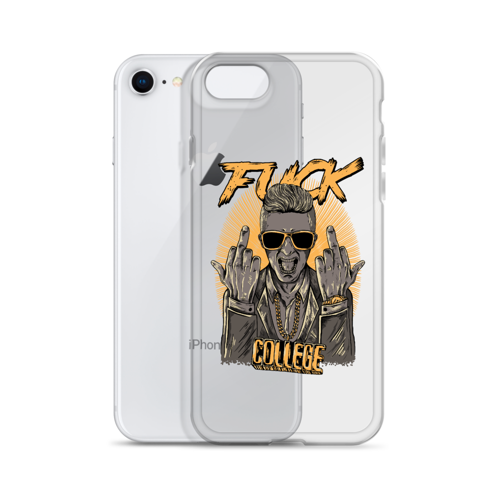 Fuck College iPhone Case - Clear