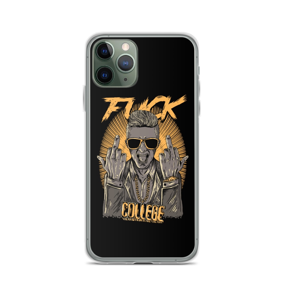 Fuck College iPhone Case - Black
