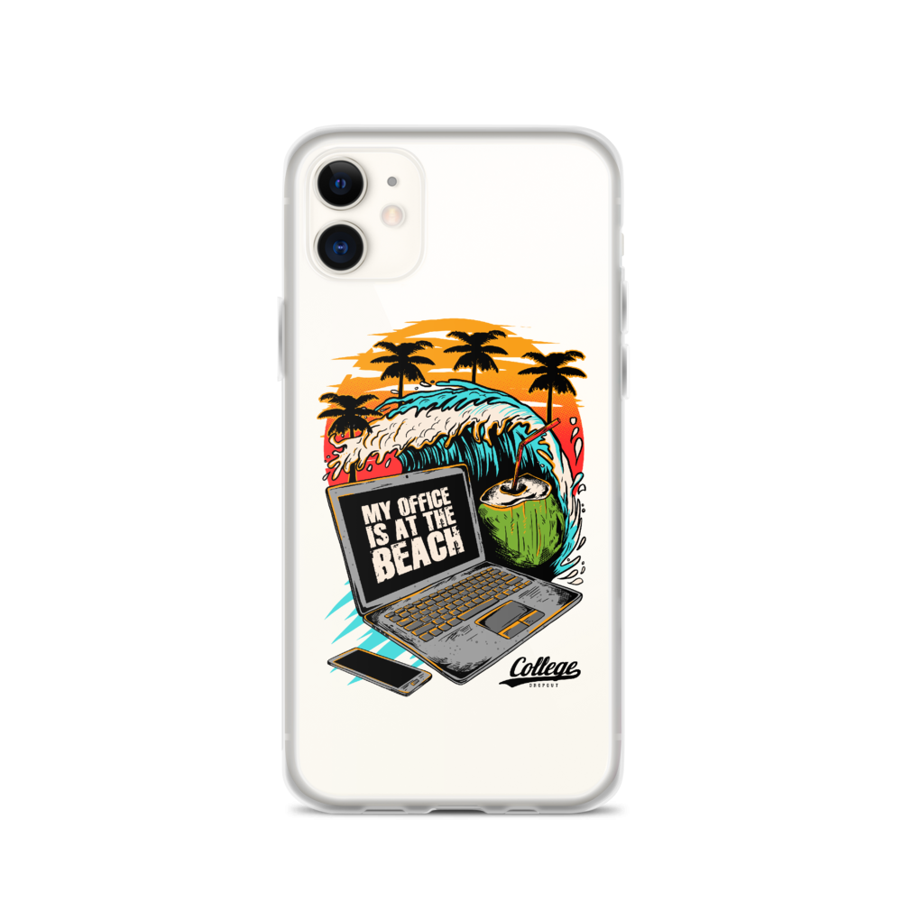 Office At The Beach iPhone Case - Clear