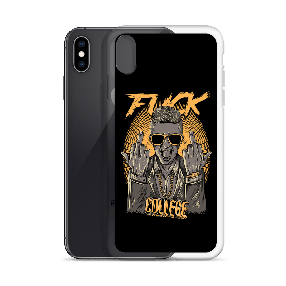 Fuck College iPhone Case - Black