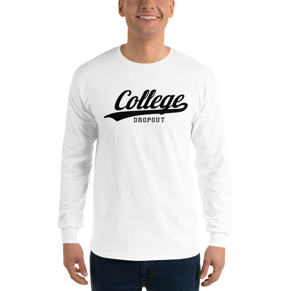 Men’s Long Sleeve Dropout Shirt (Black logo)