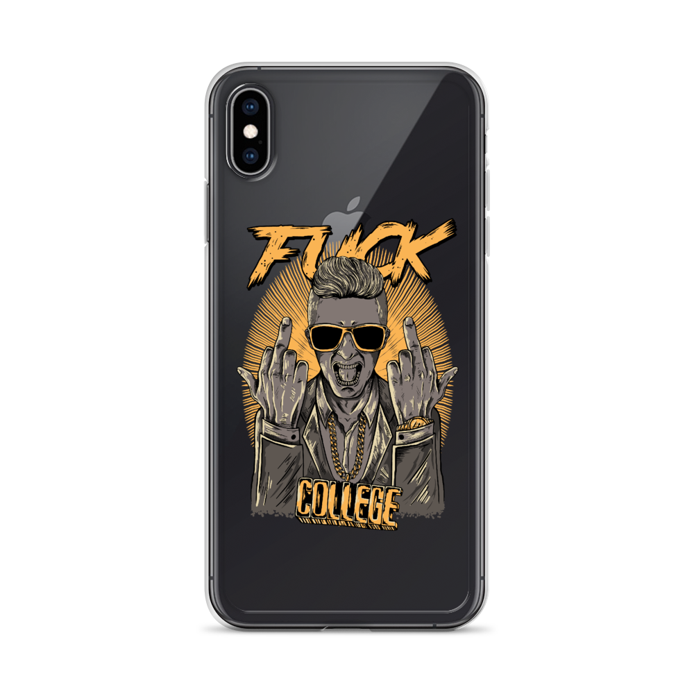 Fuck College iPhone Case - Clear