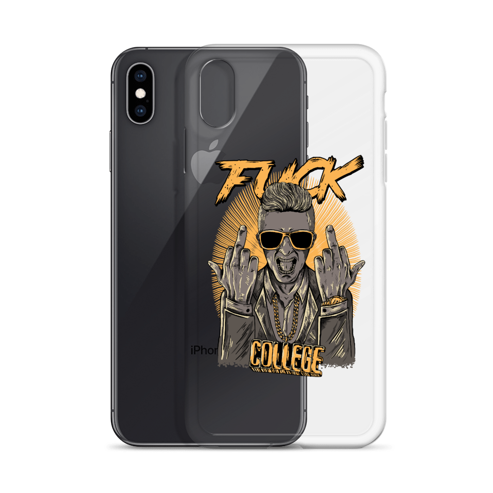 Fuck College iPhone Case - Clear