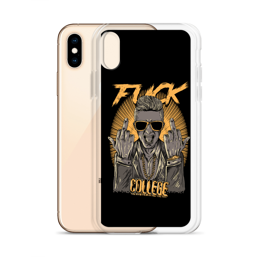 Fuck College iPhone Case - Black