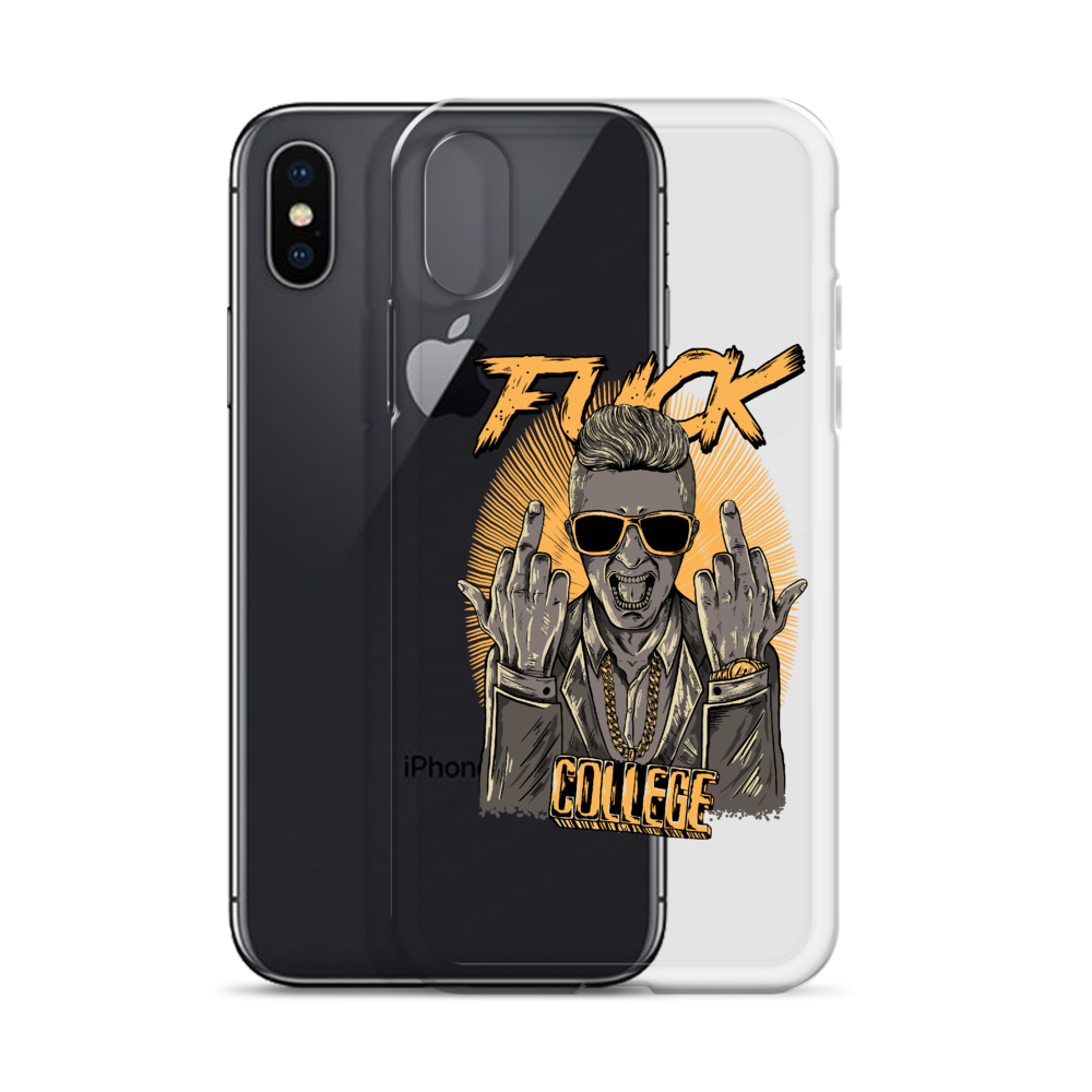 Fuck College iPhone Case - Clear