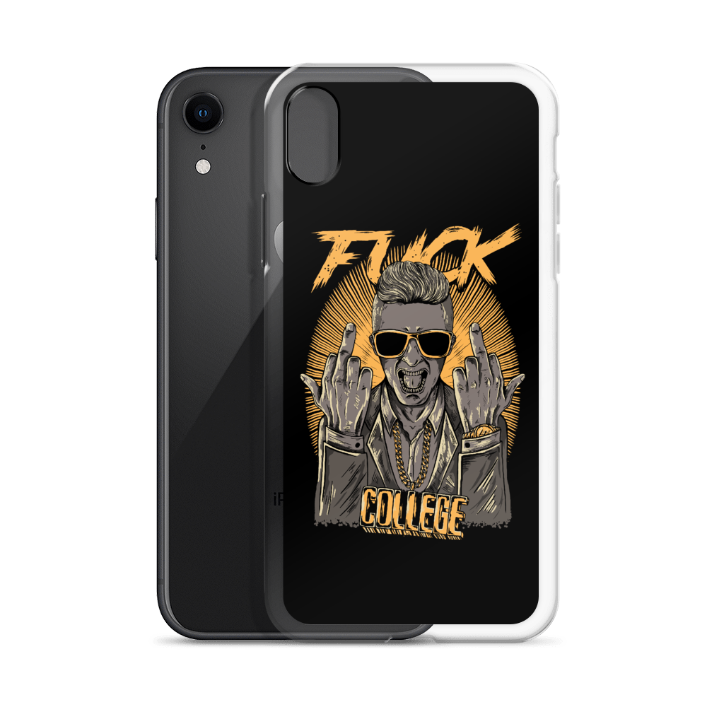 Fuck College iPhone Case - Black