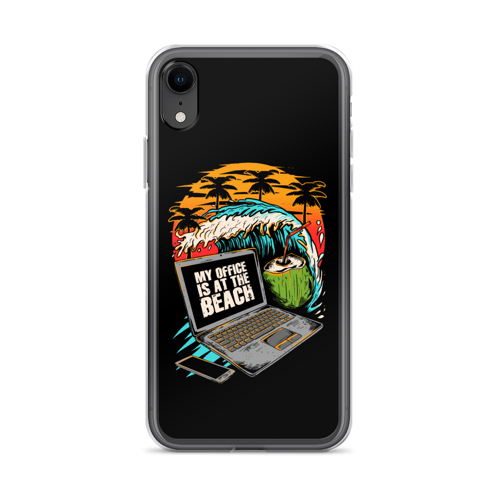 Office At The Beach iPhone Case - Black