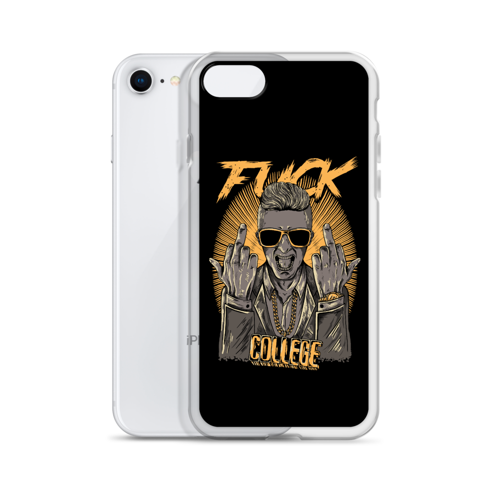 Fuck College iPhone Case - Black