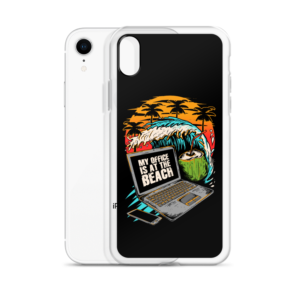 Office At The Beach iPhone Case - Black