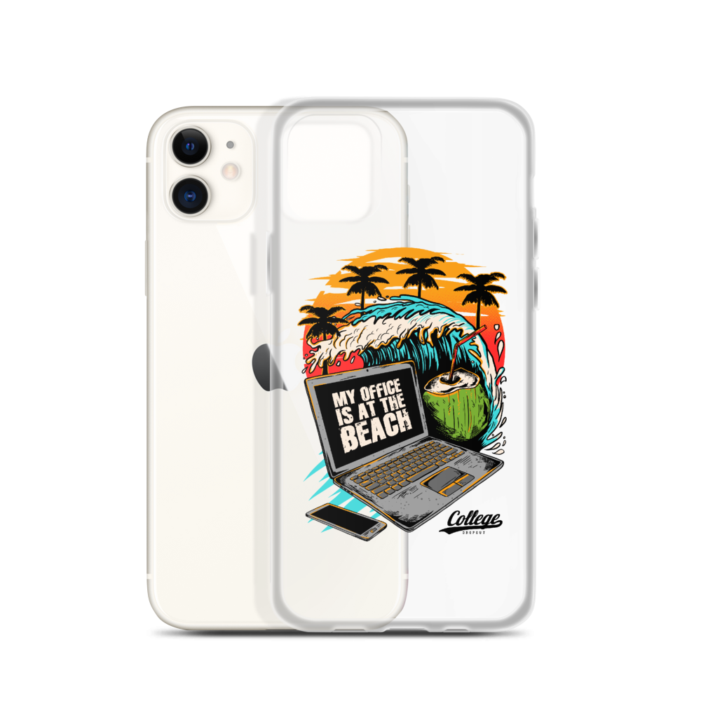 Office At The Beach iPhone Case - Clear