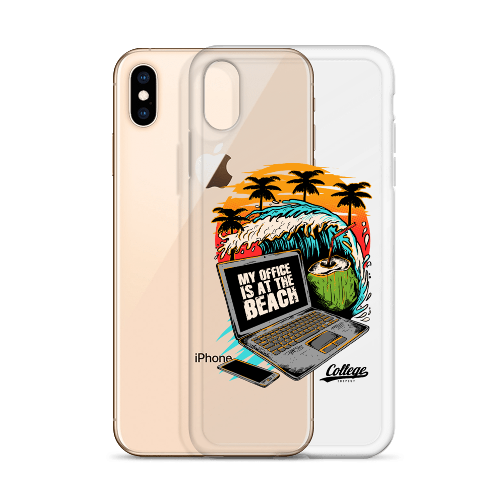 Office At The Beach iPhone Case - Clear