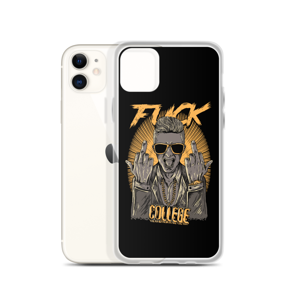 Fuck College iPhone Case - Black