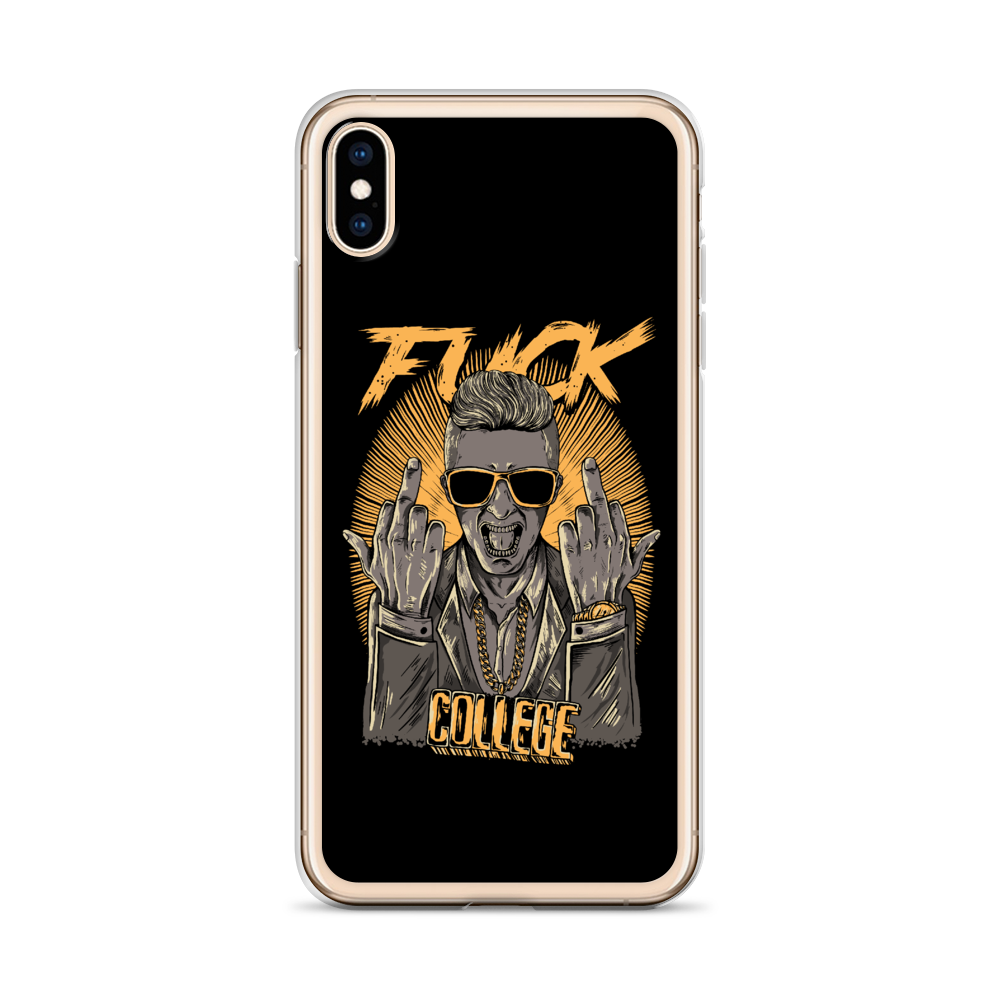 Fuck College iPhone Case - Black