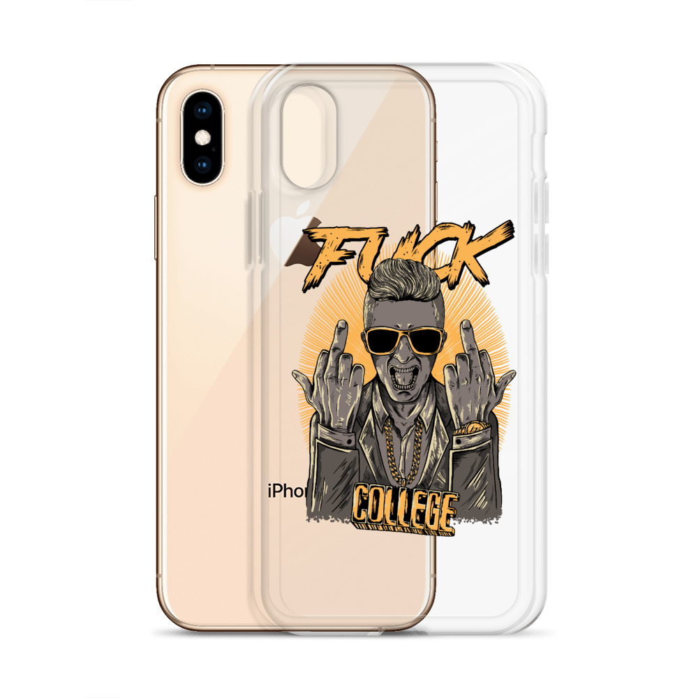 Fuck College iPhone Case - Clear