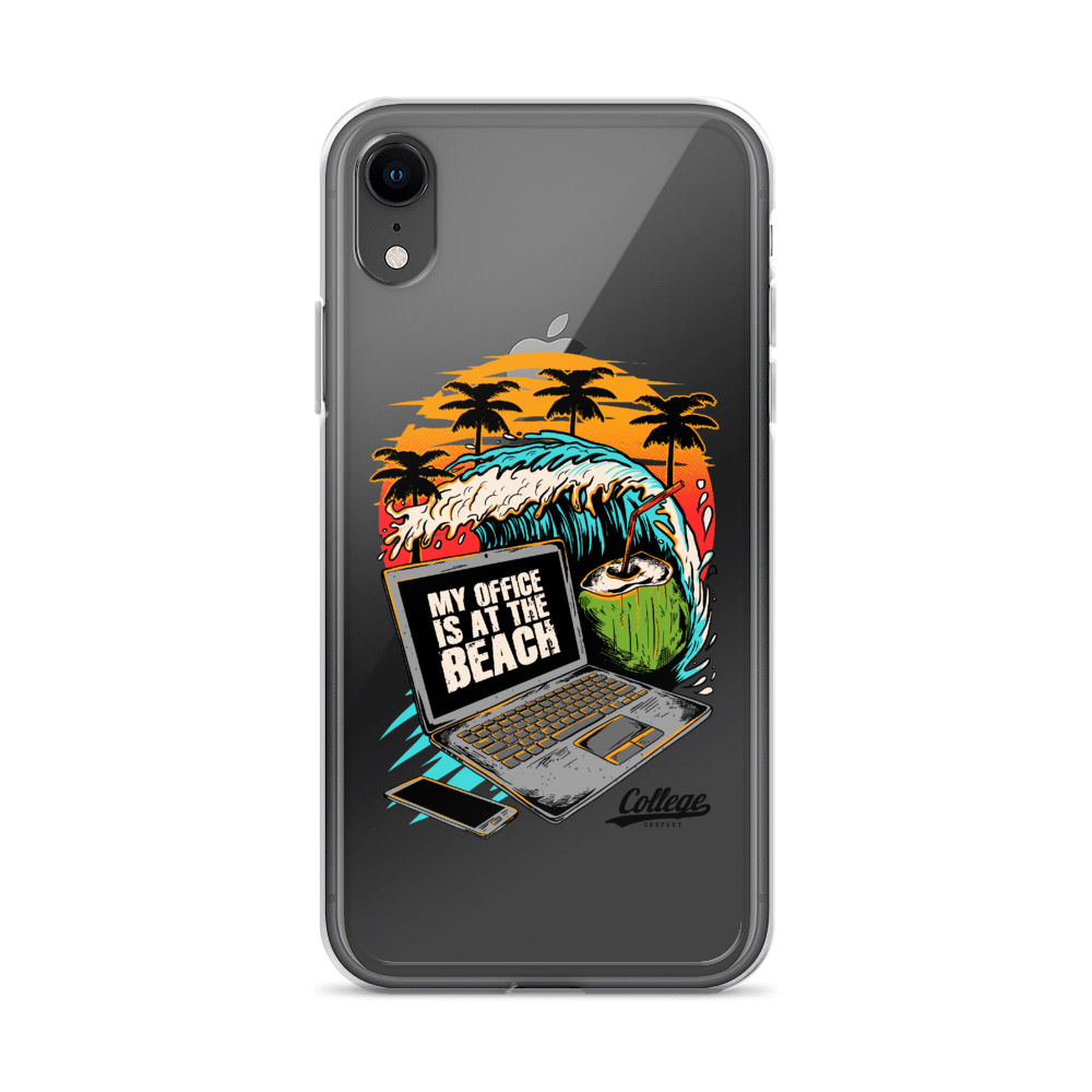 Office At The Beach iPhone Case - Clear