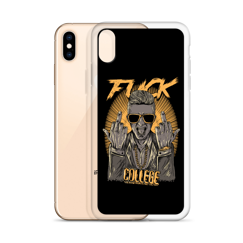 Fuck College iPhone Case - Black