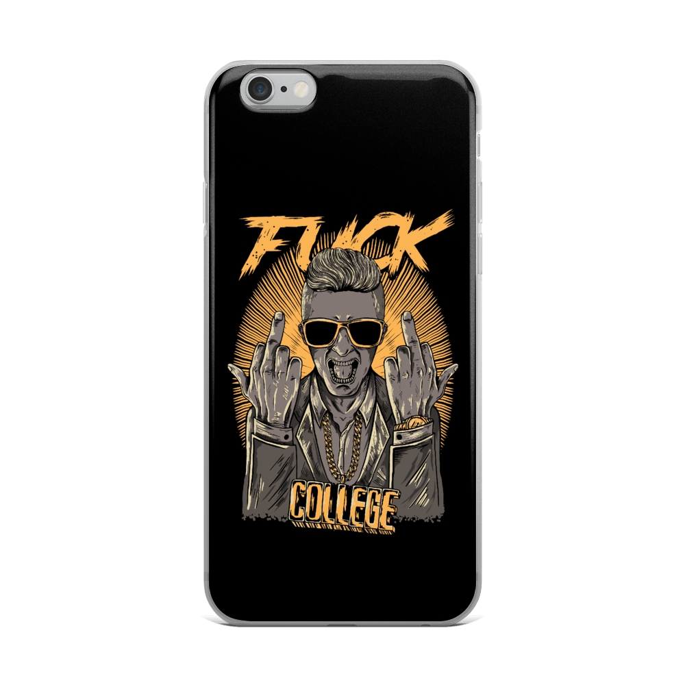 Fuck College iPhone Case - Black