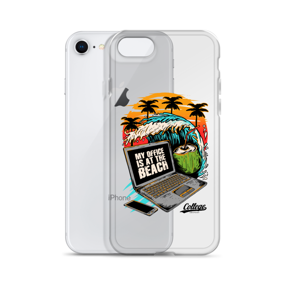 Office At The Beach iPhone Case - Clear
