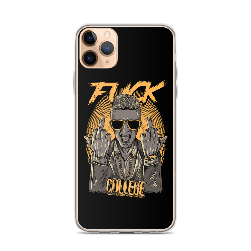 Fuck College iPhone Case - Black