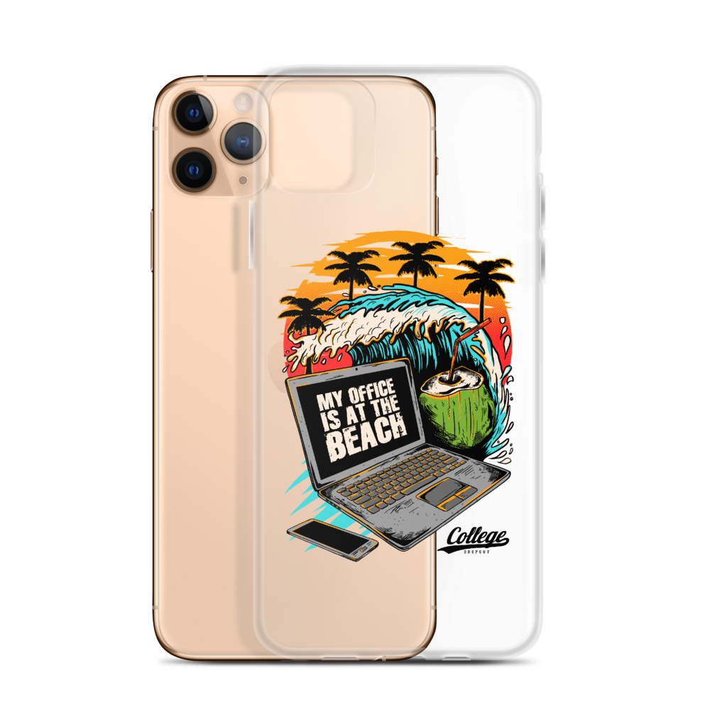 Office At The Beach iPhone Case - Clear