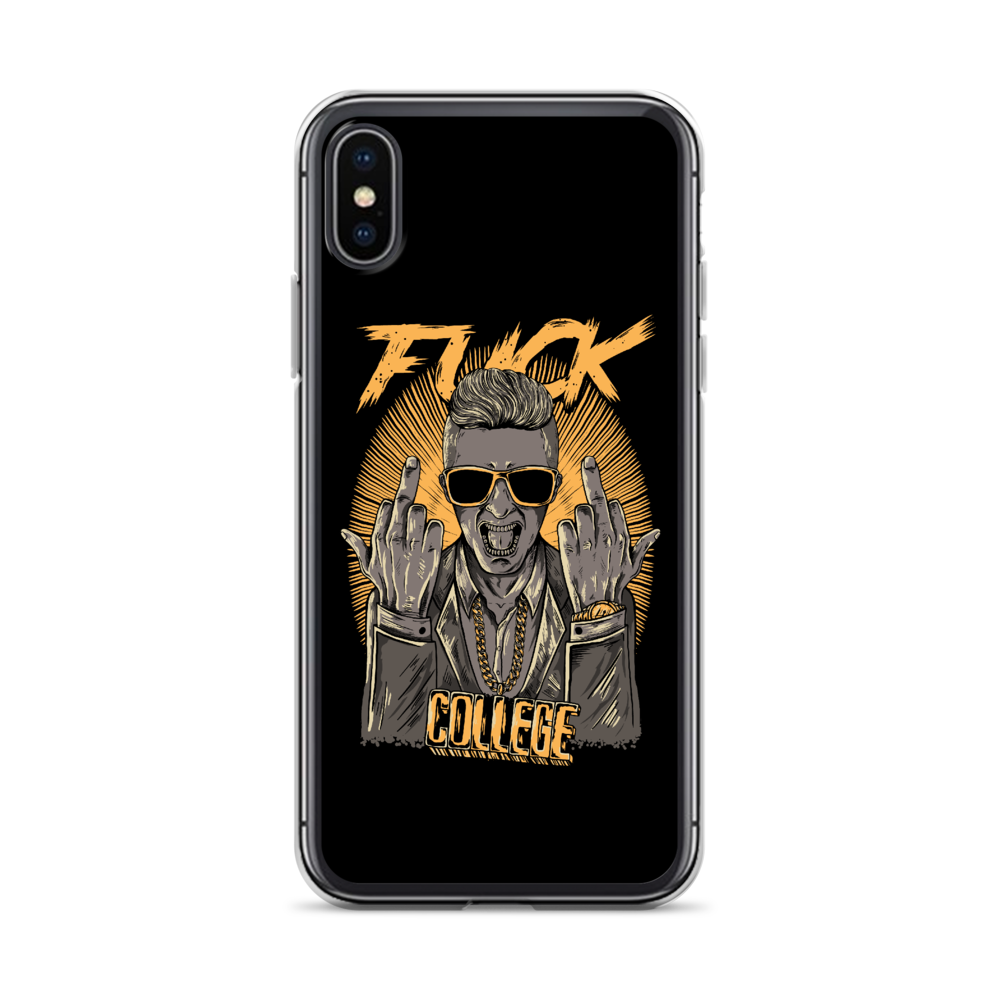 Fuck College iPhone Case - Black